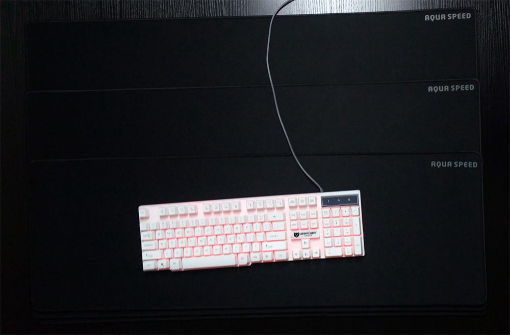 3 sizes of mouse pads comparing aqua-speed-mouse-pads-3-sizes