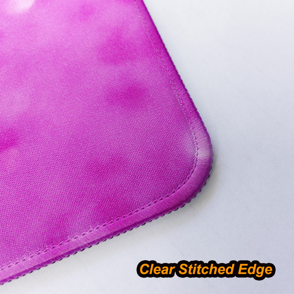 Clear Stitched Edge of custom playmat