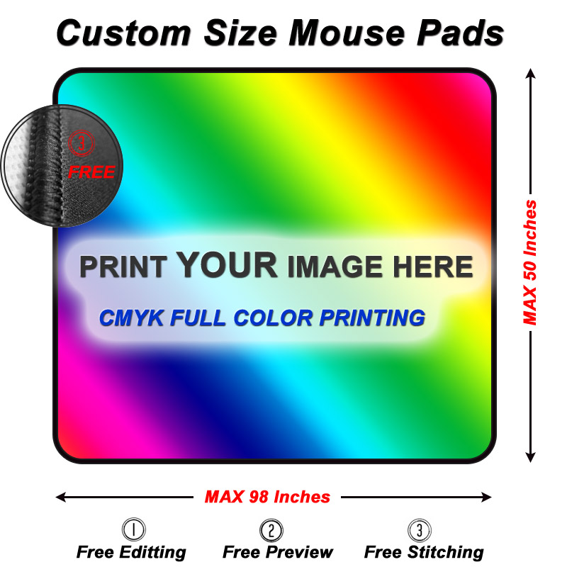 Custom Size mouse pads Size Guide