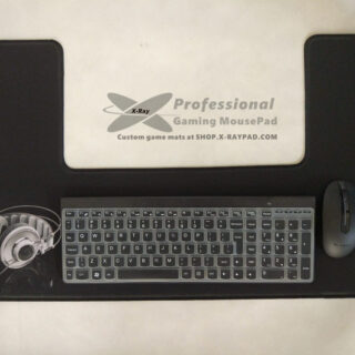 Put my keyboard on the U shape desk pad