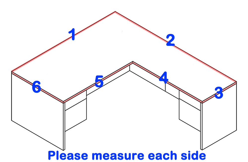 Measure L shape desktop guide