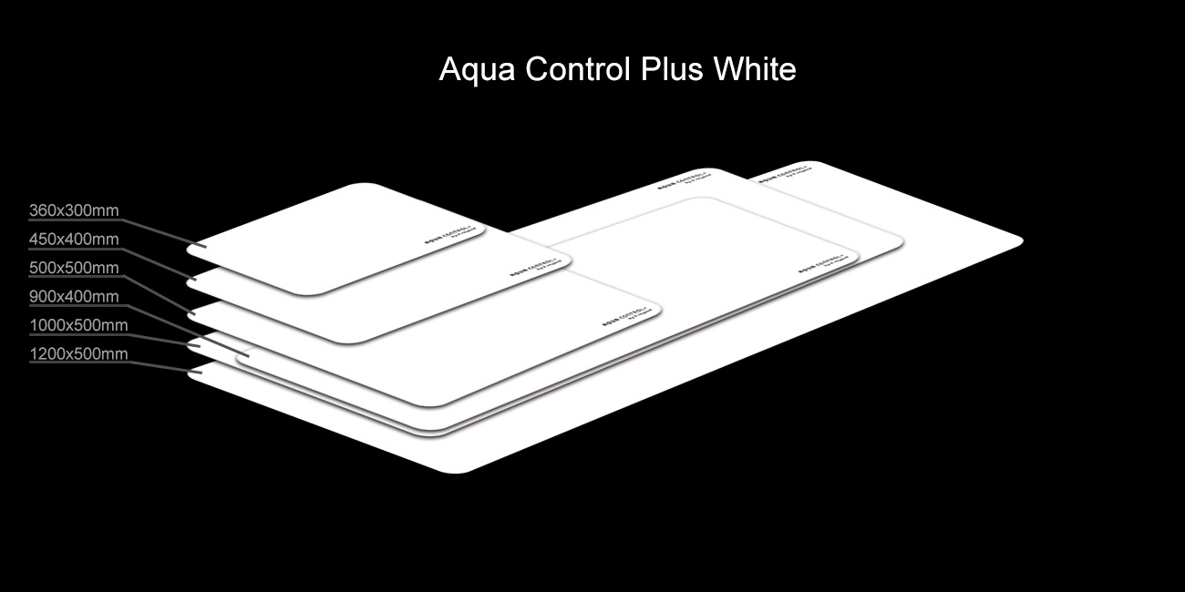 Aqua Control Plus white mouse pads