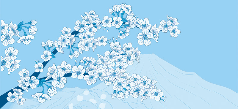 Custom blue Sakura mouse pad proof